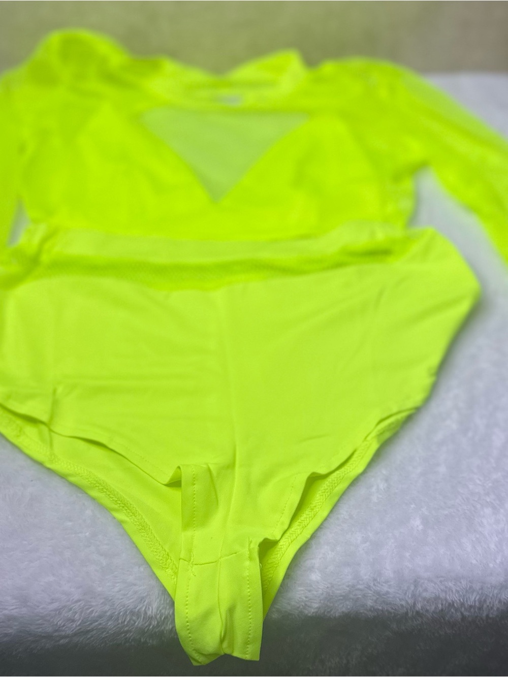 Neon Yellow Adult Two-Piece Swimsuit